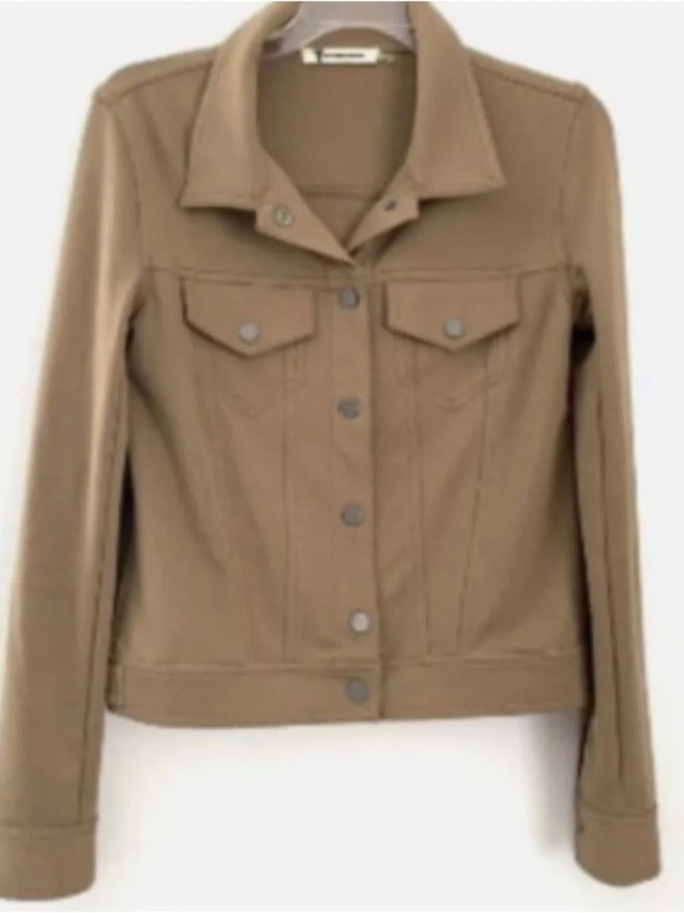 T Alexander Wang Tan Snap Front Utility Light Jacket